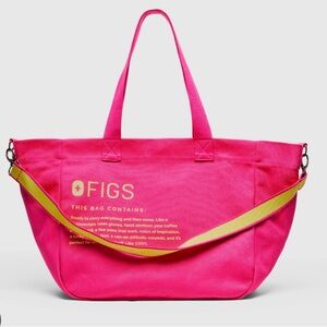 Figs shocking pink canvas tote. New never been used.